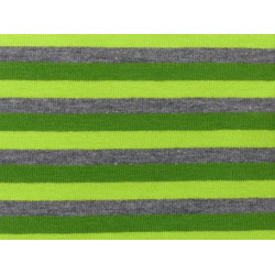 Jersey Ringel grau lime Kombistoff